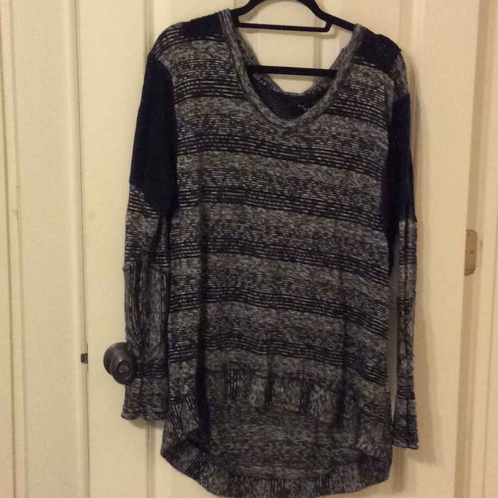 Free People Sweater with Lace Inserts